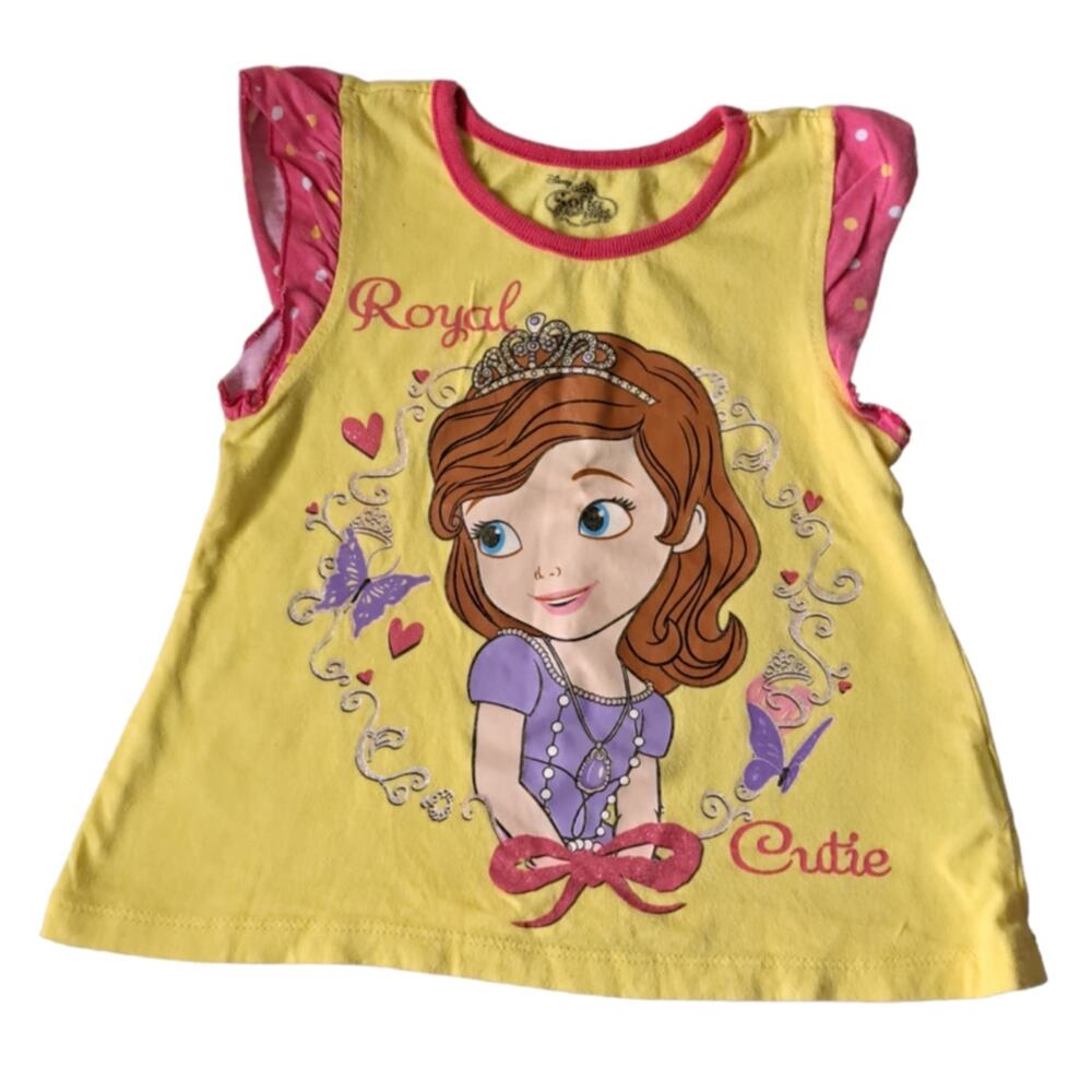 2 For $5 Sale Disney Sofia The First Yellow And Pink Top Size 4T
